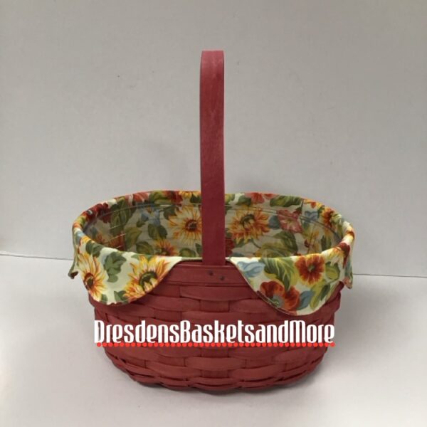 Longaberger 2008 Sunset Pink Oval Spring Basket Combo