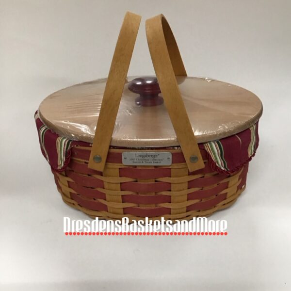 Longaberger 2007 Christmas Sweets & Treats Red Combo w/ Woodcrafts Lid