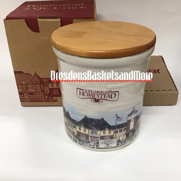 Longaberger Homestead 2QT Crock w/ Lid NIB