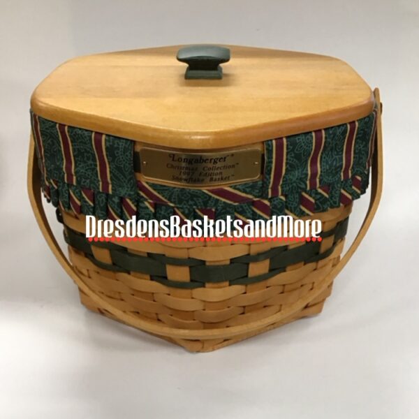 Longaberger 1997 Christmas Snowflake Combo w/ Lid