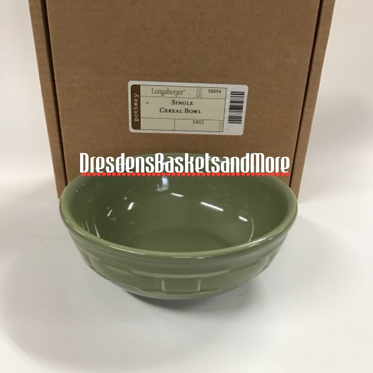 Longaberger Sage Cereal Bowl NIB