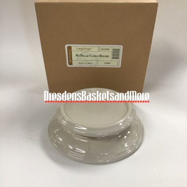 Longaberger Ivory Woven Traditions Candle Holder NIB