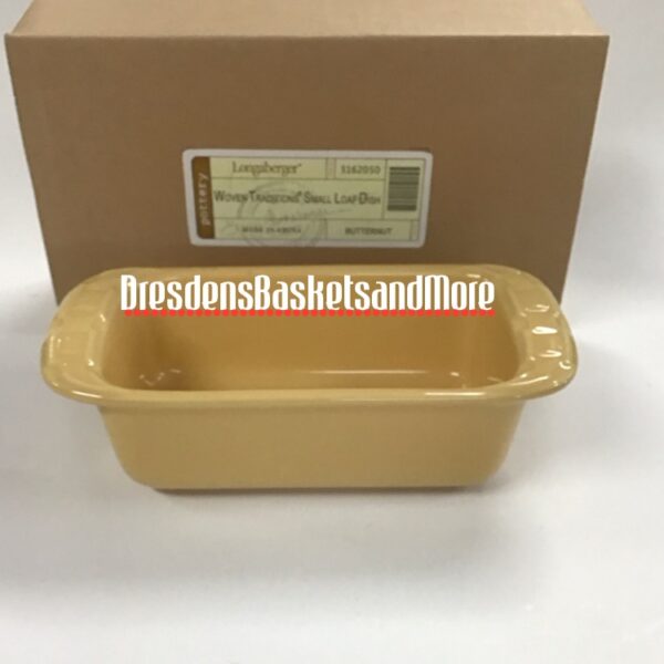 Longaberger Butternut Small Loaf Dish NIB