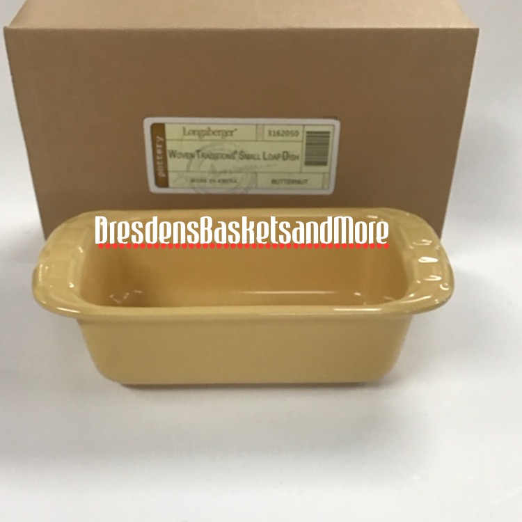 Longaberger Butternut Small Loaf Dish NIB