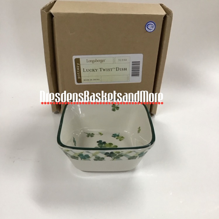 Longaberger Lucky Twist Dish NIB