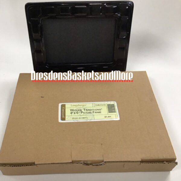 Longaberger Ebony 4"X6" Picture Frame NIB