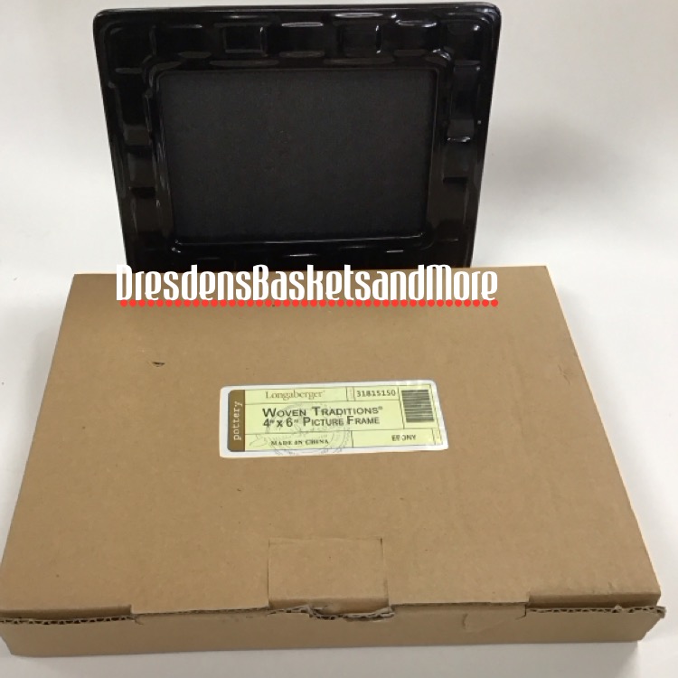 Longaberger Ebony 4"X6" Picture Frame NIB