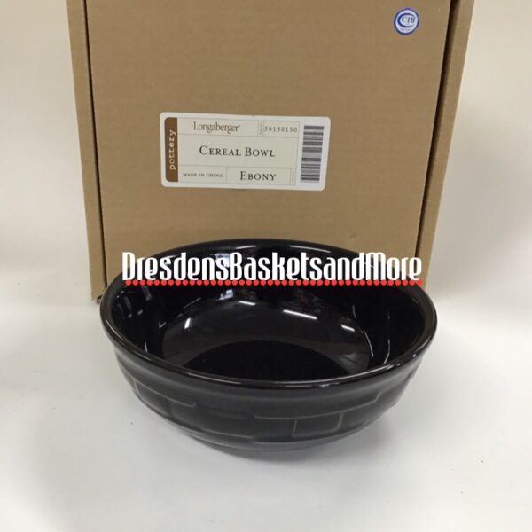Longaberger Ebony Cereal Bowl NIB