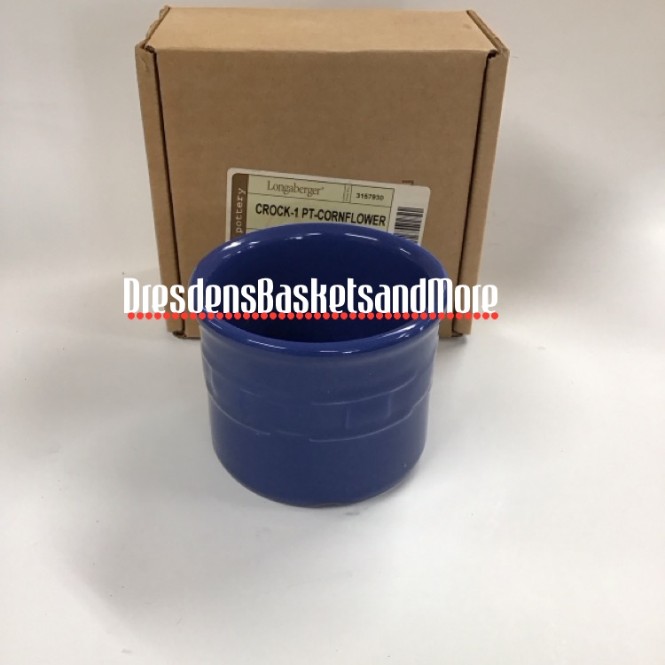 Cornflower Longaberger 1 Pint Crock NIB*