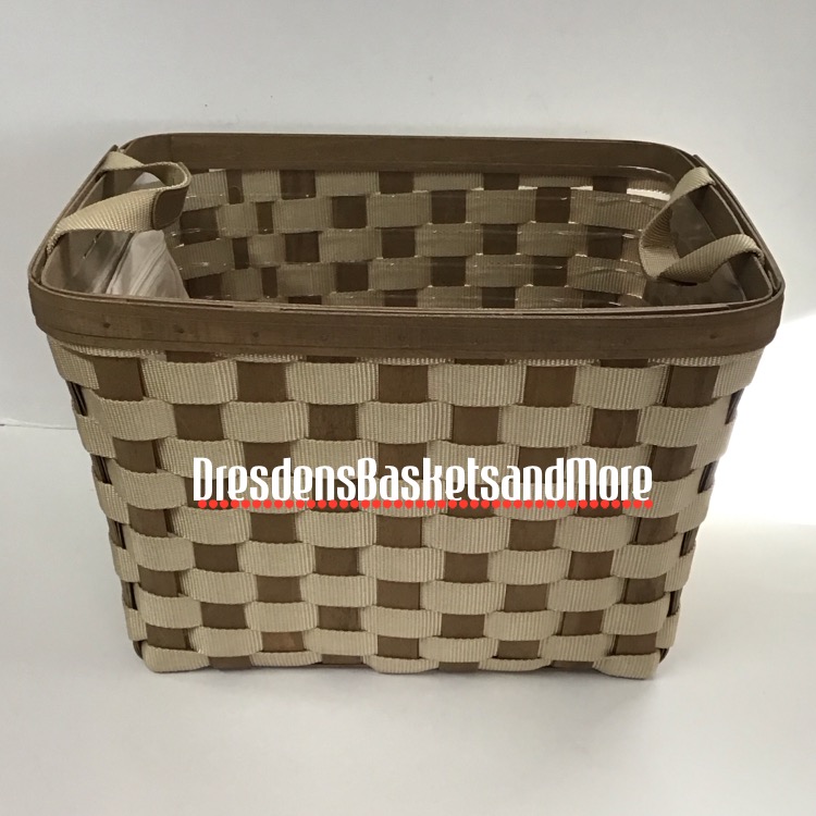 Longaberger 2007 XLarge To Go Tote Hostess Taupe Basket w/ Protector & Pocket Liner