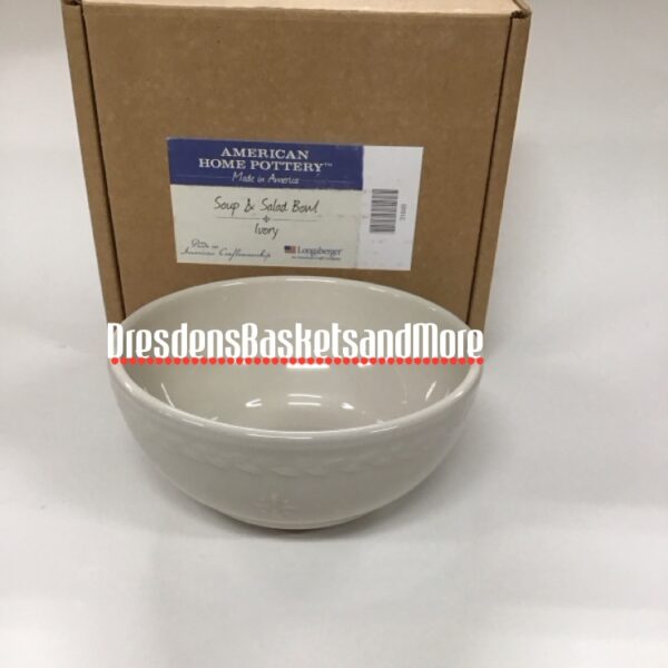 Longaberger American Home Soup & Salad Bowl NIB