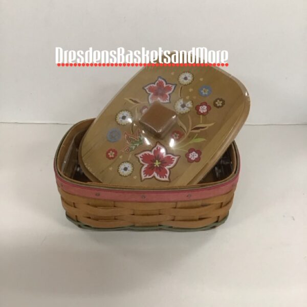 Longaberger 2010 Mothers Day Basket w/ Protector & Woodcrafts Lid