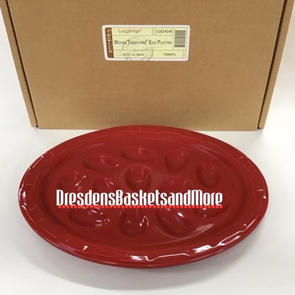 Longaberger Tomato Egg Platter NIB