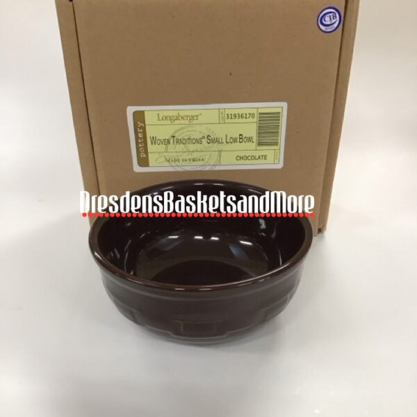 Longaberger Chocolate Small Low Bowl NIB*