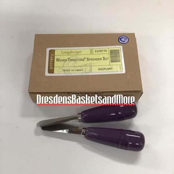 Longaberger Woven Traditions Eggplant Spreader Set