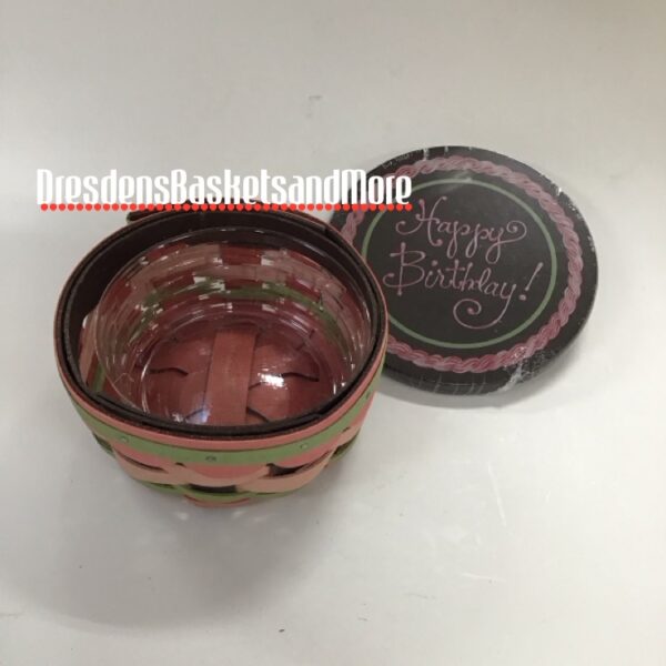 Longaberger 2012 Pink Birthday Cake Basket Set