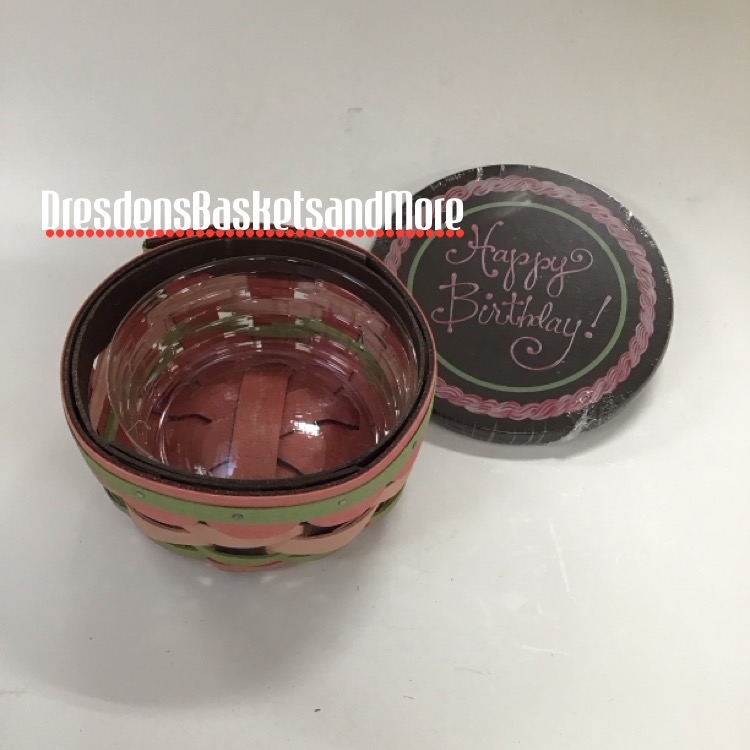 Longaberger 2012 Pink Birthday Cake Basket Set