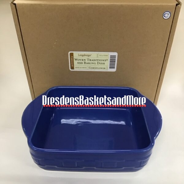 Longaberger Cornflower 8X8 Baking Dish NIB