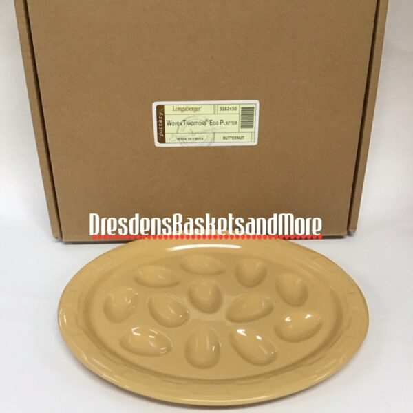 Longaberger Butternut Egg Platter NIB