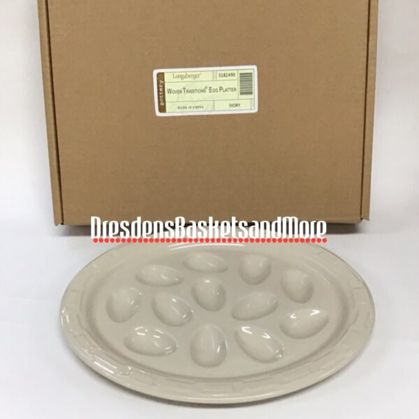 Longaberger Ivory Egg Platter NIB