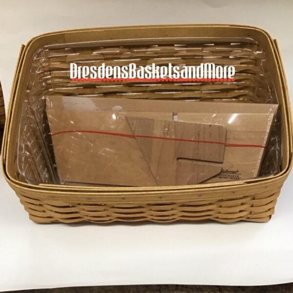 Longaberger 2004 Large Desktop Basket w/Protector & Dividers