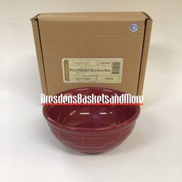 Longaberger Paprika Soup/Salad Bowl NIB