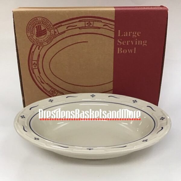 Longaberger Classic Blue Large Serving Bowl NIB*