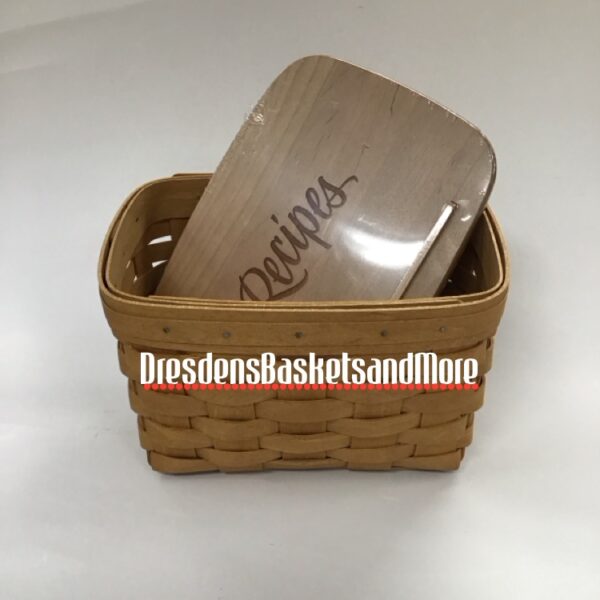 Longaberger 2002 Large Recipe Basket w/ Engraved Lid