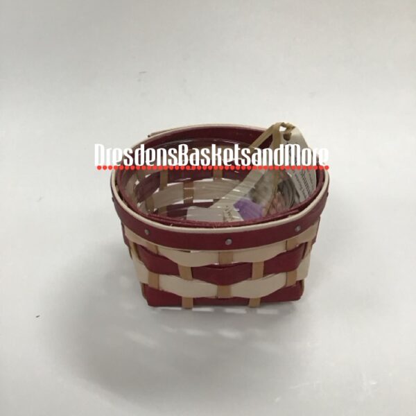 Longaberger 2016 Round Candy Cane Basket w/ Protector