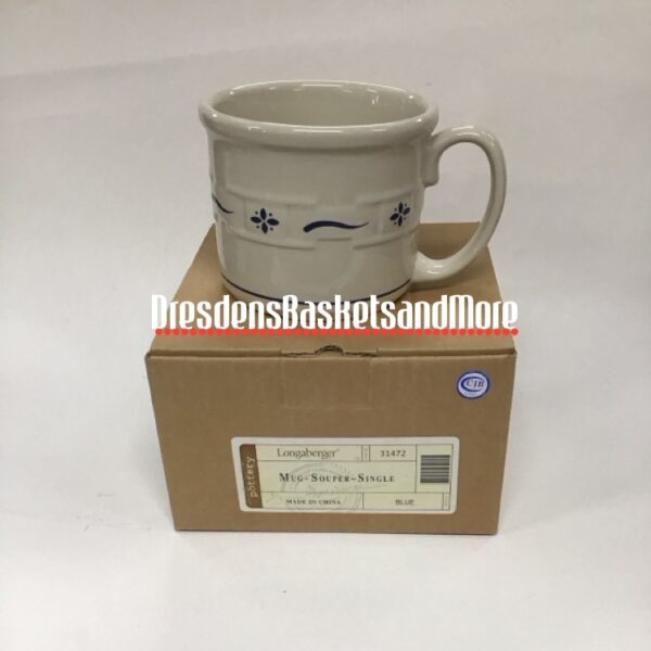 Longaberger Classic Blue Souper Mug NIB