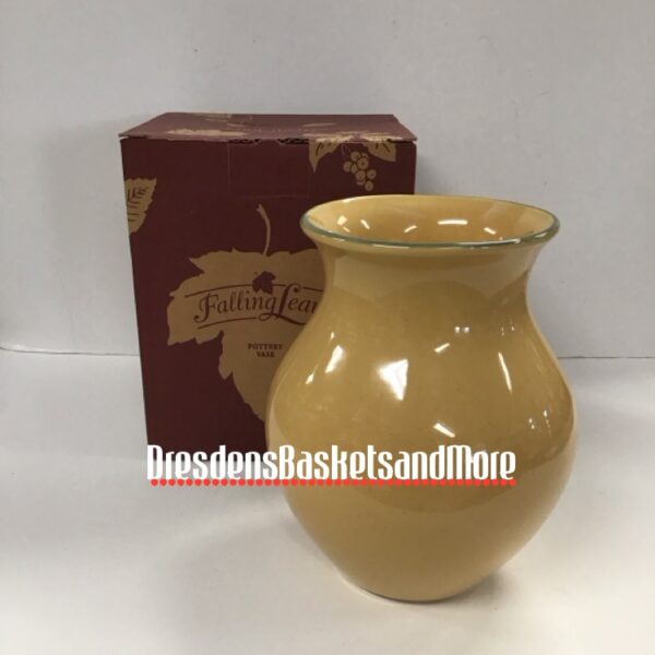 Longaberger Falling Leaves Pottery Vase NIB