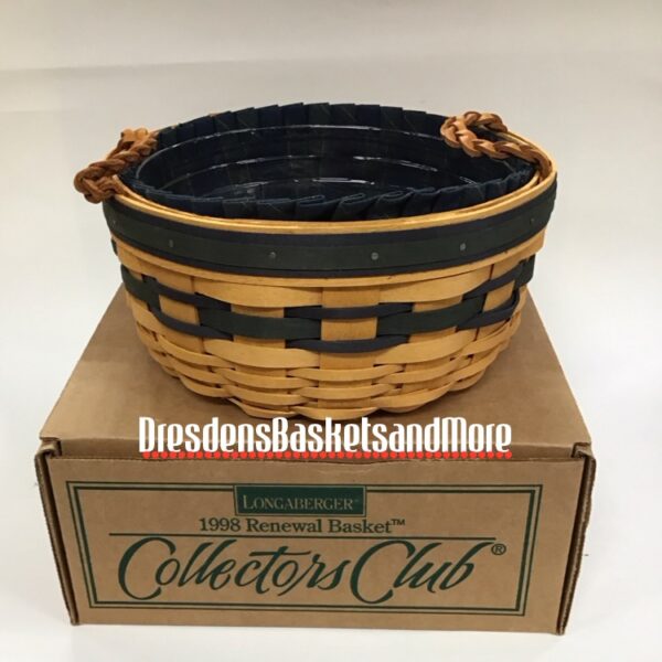 Longaberger 1998 Collectors Club Renewal Basket Combo NIB