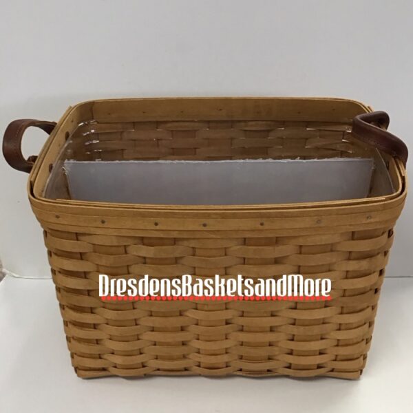 Longaberger 2007 Newspaper Basket w/ Protector & Divider