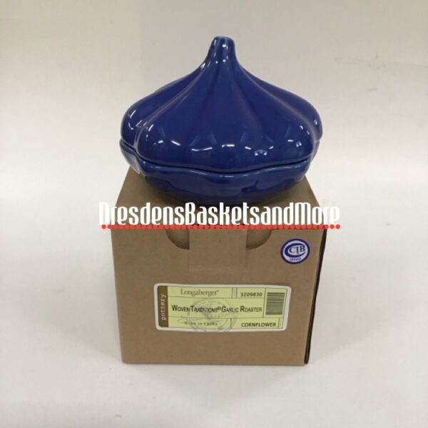 Longaberger Cornflower Garlic Roaster NIB