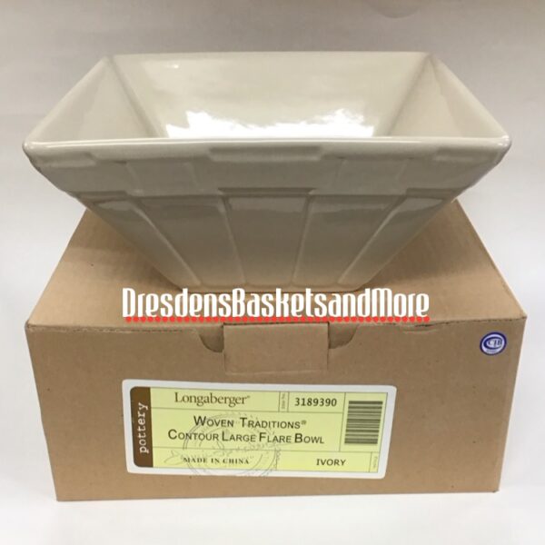 Longaberger Ivory Large Flare Bowl NIB