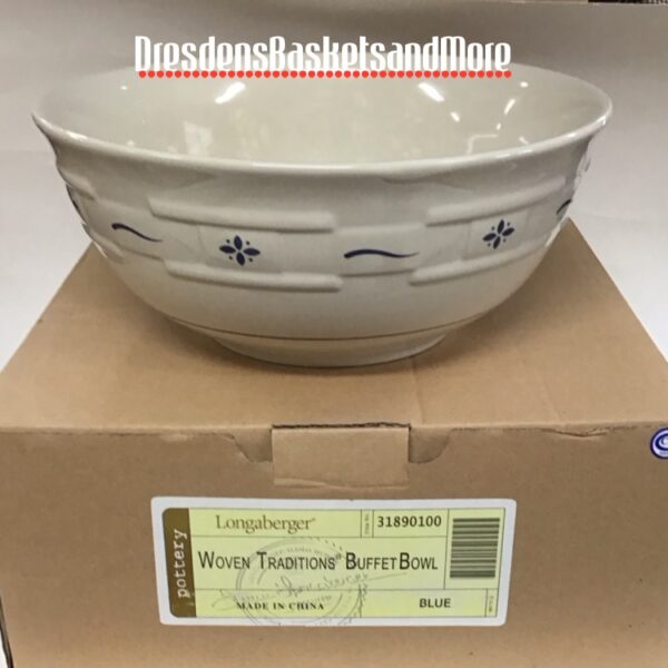 Longaberger Woven Traditions Classic Blue Buffet Bowl NIB*