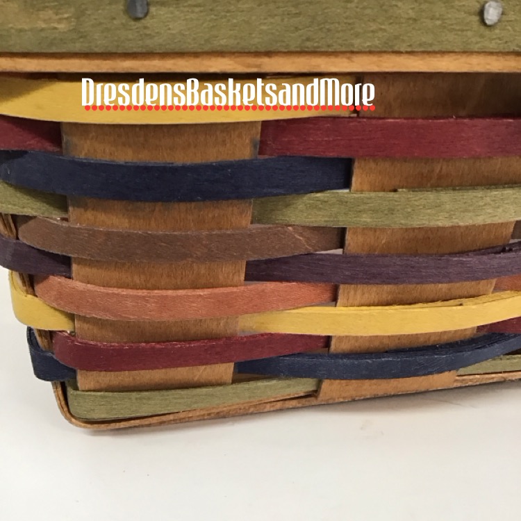 Longaberger 2009 Multi Color Bread Carrier w/ Hard Protector*