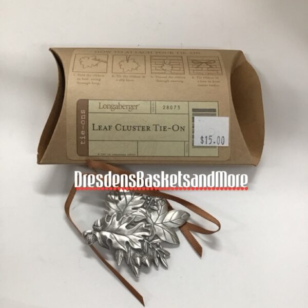 Leaf Cluster Longaberger Pewter Tie On
