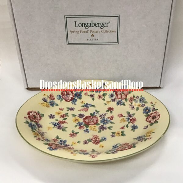 Longaberger Spring Floral Oval Platter NIB