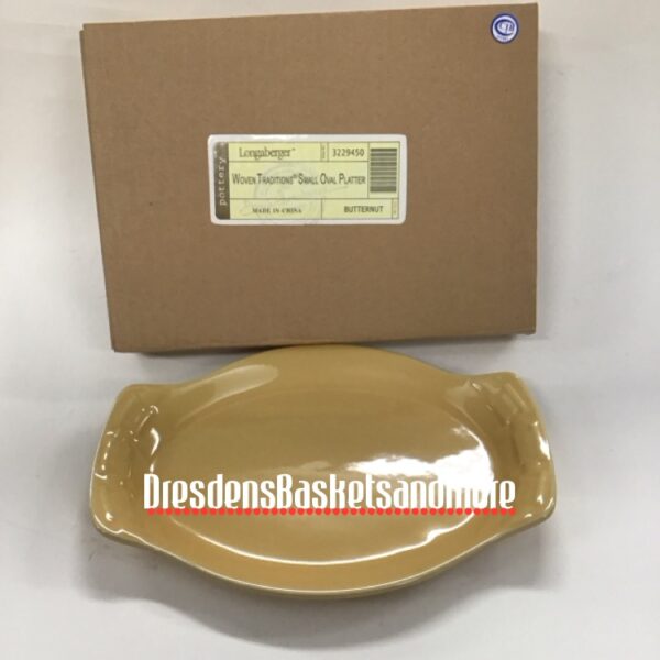 Small Oval Platter Longaberger Woven Traditions Butternut NIB