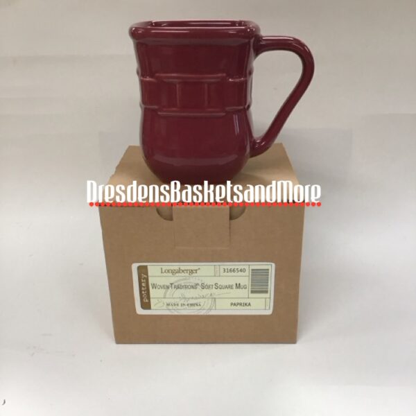 Longaberger Paprika Soft Square Mug NIB