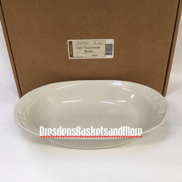 Longaberger Ivory Get Together Bowl NIB