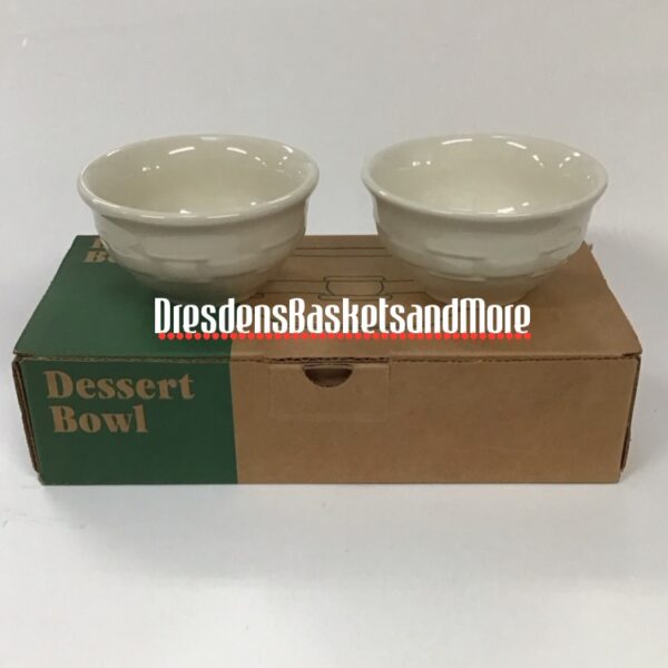 Longaberger Ivory Dessert Bowls Set of 2 NIB