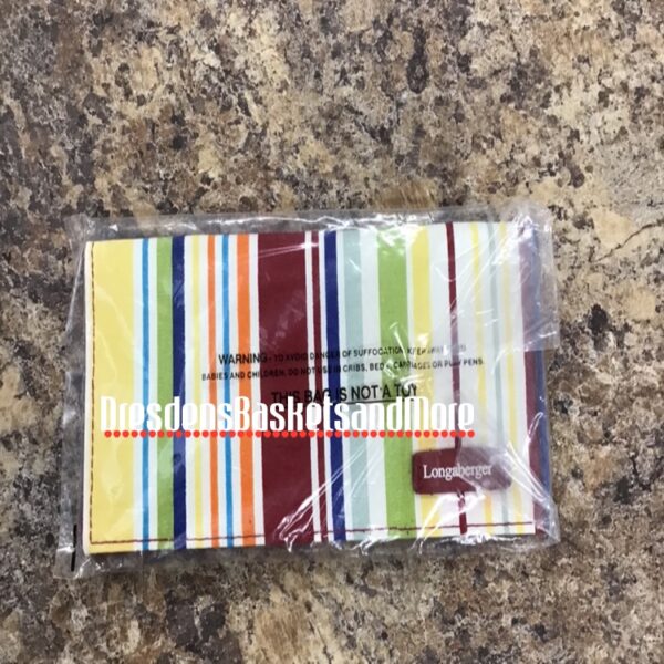 Longaberger Summertime Stripe Checkbook Cover