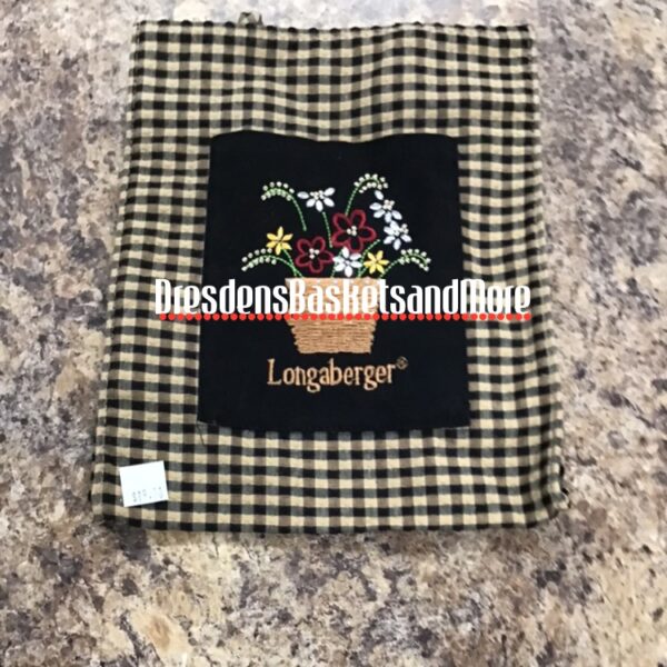 Longaberger Khaki Check Tote Bag