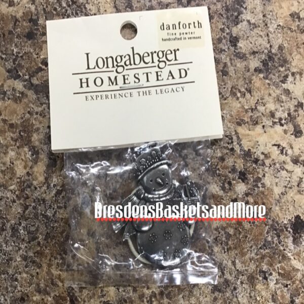 Longaberger Danforth Snowman Tie-On