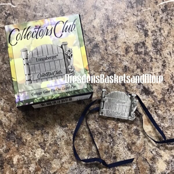 Longaberger Collectors Club Cottage Gate Tie-On/Pin