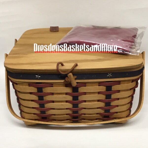 Longaberger 2004 Proudly American Small Picnic Basket Combo