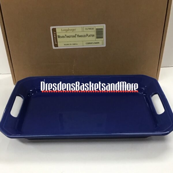 Longaberger Cornflower Handled Platter NIB*