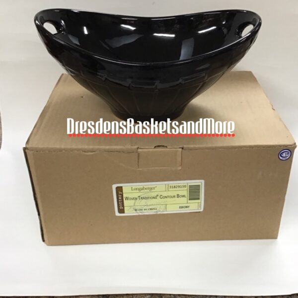 Ebony Longaberger Contour Bowl NIB